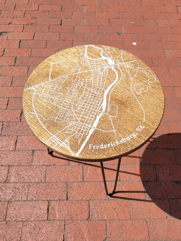 Custom Map End Table