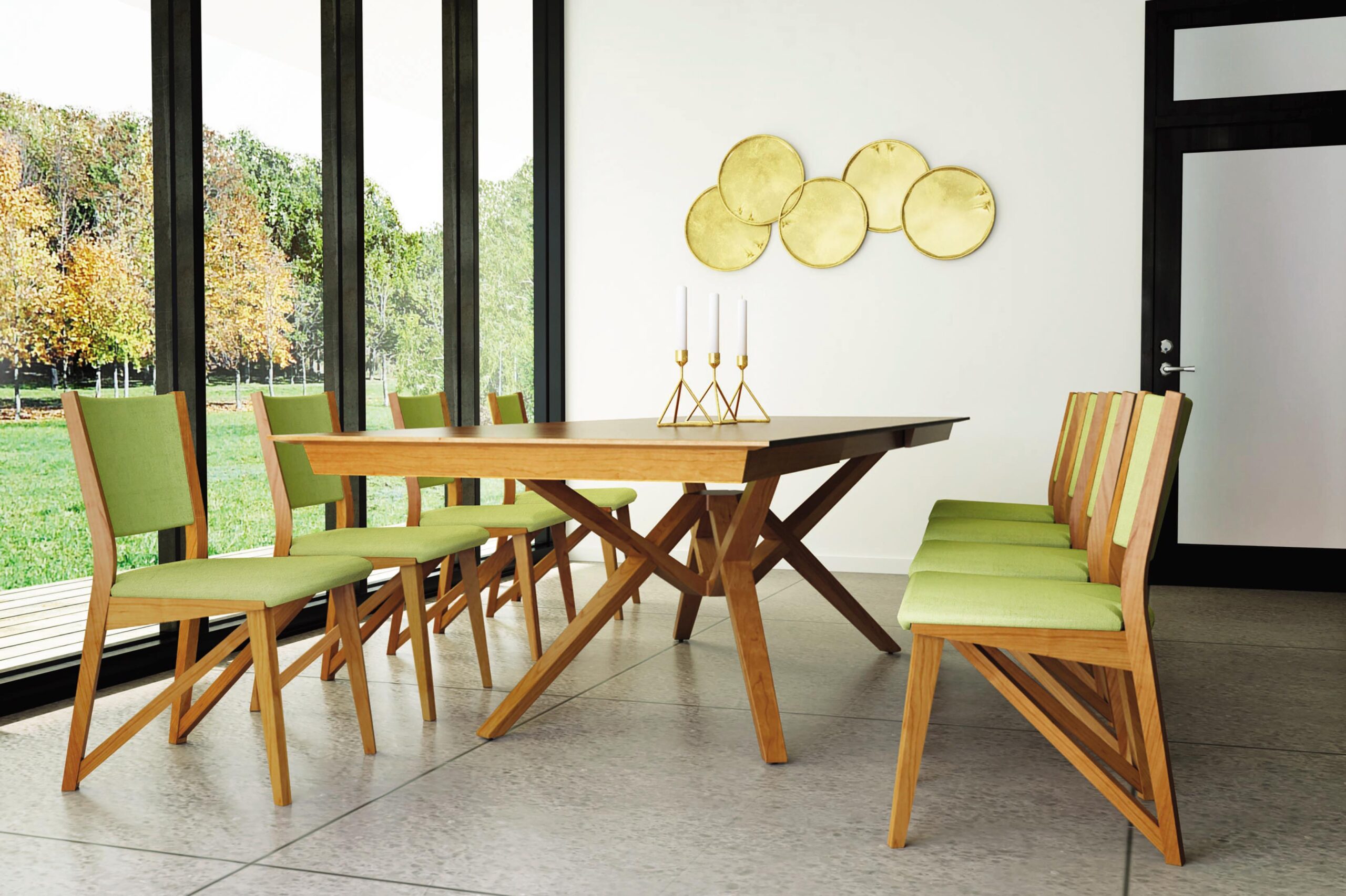 Copeland Furniture : Natural Hardwood Furniture from Vermont : Audrey Round  Extension Table in Cherry