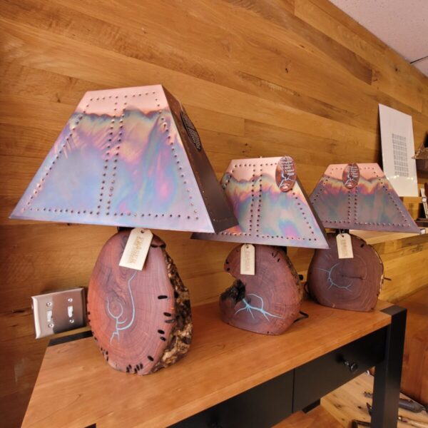 solid mesquite wood table lamps at Fraser Wood Elements