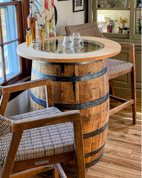 Whiskey Barrel Pub Table