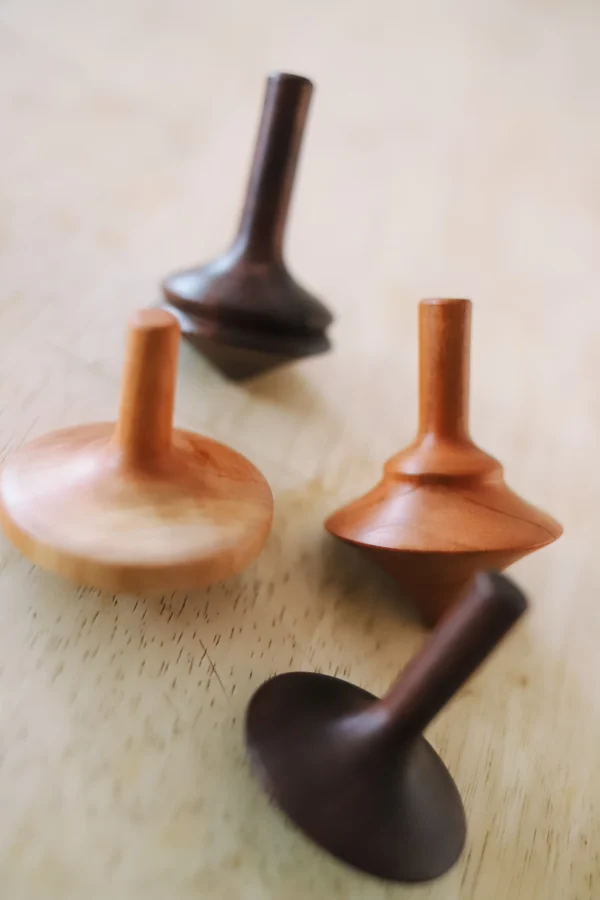 Toy Hardwood Top Spinner - Image 3