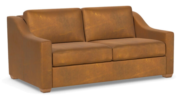 The Alora sofa in Ellis Cypress by American Leather, available at Fraser Wood Elements in Fredericksburg, VA.