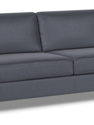 The Baris sofa in Bison Deep Blue by American Leather, available at Fraser Wood Elements in Fredericksburg, VA.