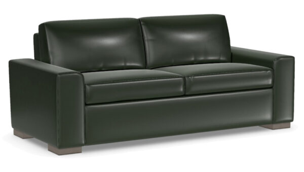 The Olson sofa in Mont Blanc Winter by American Leather, available at Fraser Wood Elements in Fredericksburg, VA.