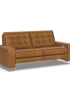 The Hudson sofa in Ellis Cypress by American Leather, available at Fraser Wood Elements in Fredericksburg, VA.