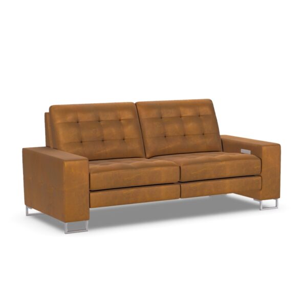 The Hudson sofa in Ellis Cypress by American Leather, available at Fraser Wood Elements in Fredericksburg, VA.