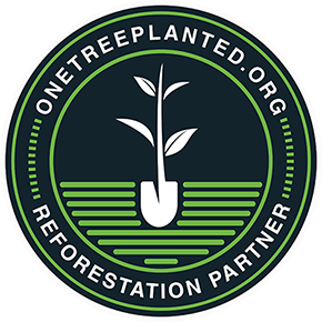 One tree planted logo for the green mantel initiative supported by Fraser Wood Elements in Fredericksburg, VA.