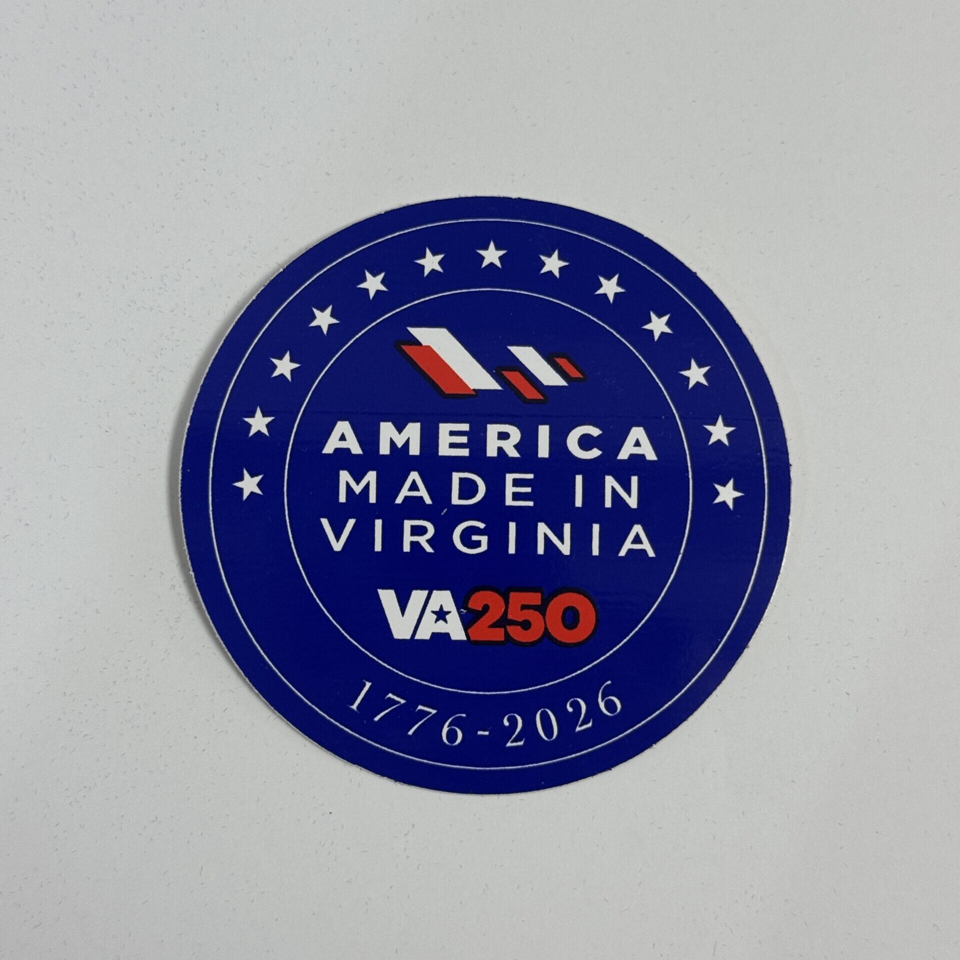 American Made in Va Round Sticker